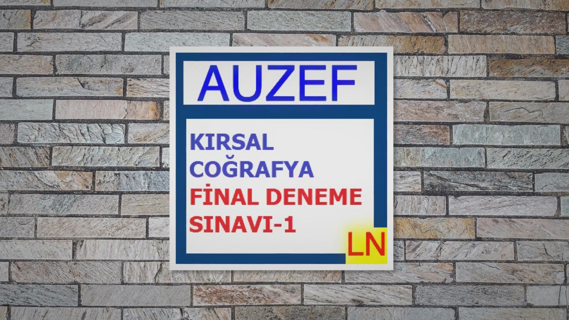 'Video thumbnail for Kırsal Coğrafya Final Deneme Sınavı -1'