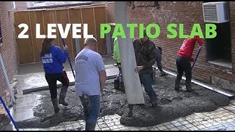 'Video thumbnail for Pouring Concrete For A 2 Level Patio Slab'