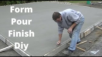 'Video thumbnail for How To Form, Pour, And Finish A Concrete Slab (DIY for 2023)'