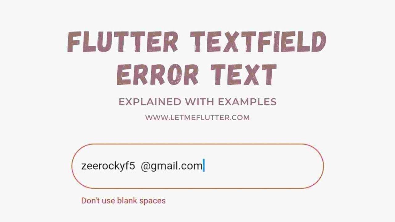 'Video thumbnail for Flutter Textfield Error Text | Flutter Tutorial | Flutter For Beginners'