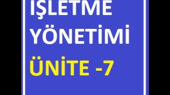 'Video thumbnail for İşletme Yönetimi Ünite 7 Soruları'