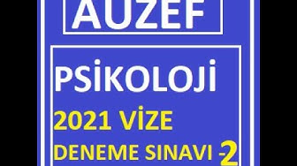 'Video thumbnail for Psikoloji 2021 Vize Deneme Sınavı -2'