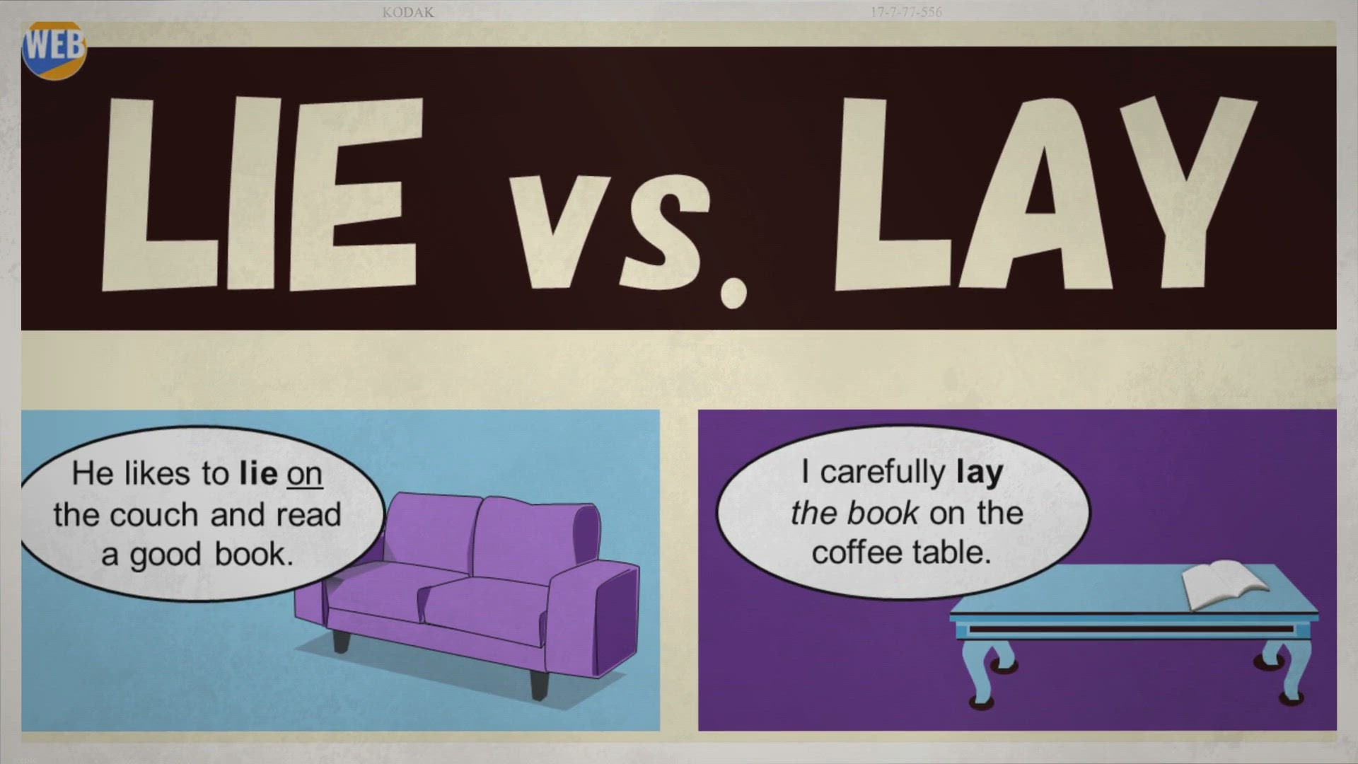 'Video thumbnail for LIE or LAY? Confusing English Verbs'