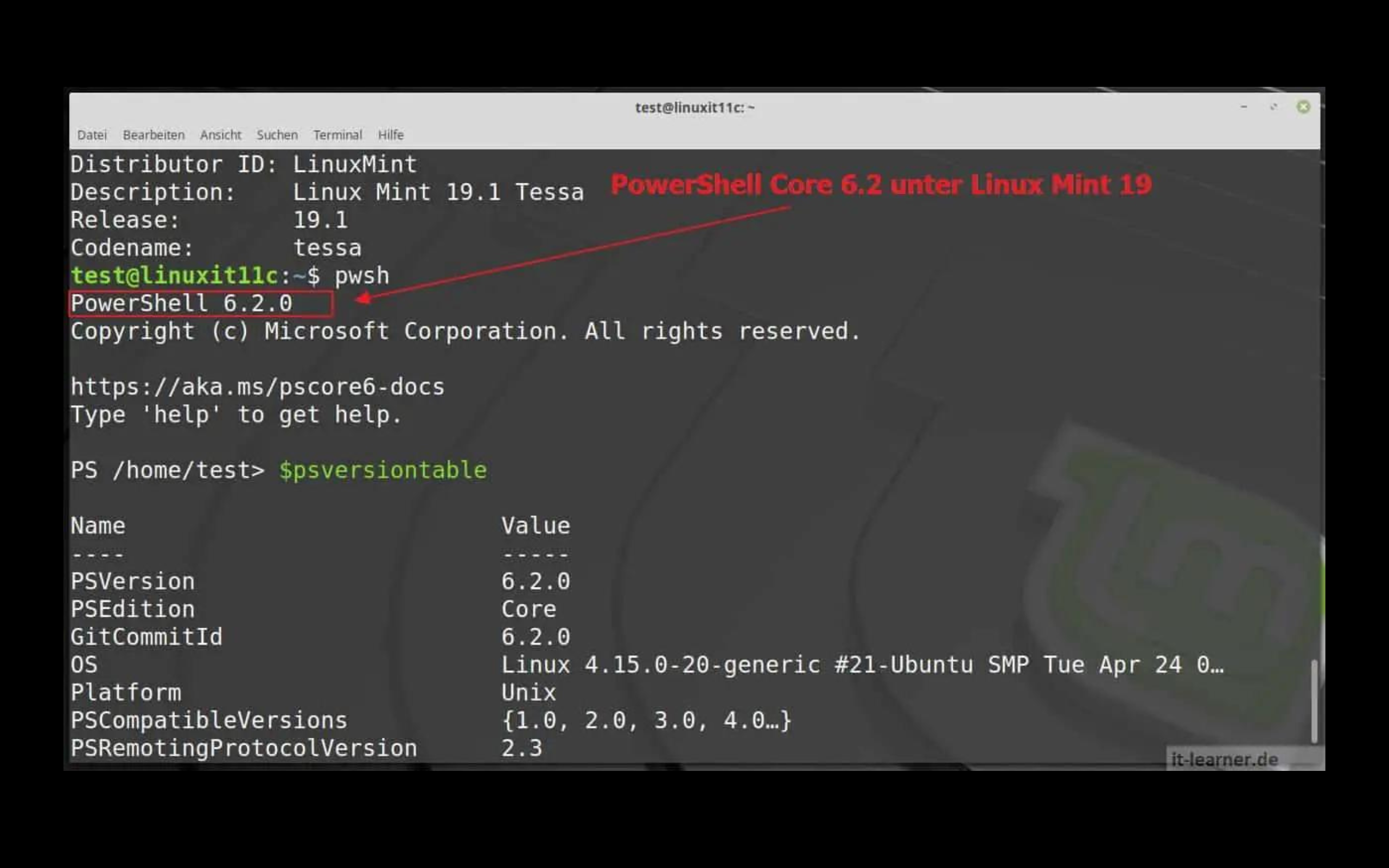 Video thumbnail for Die Windows PowerShell auch unter Linux verwenden – So installiert man die Windows PowerShell Core unter Linux