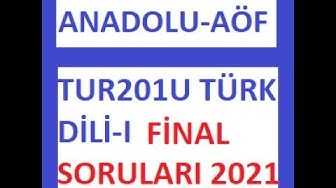 'Video thumbnail for TUR201U - Türk Dili 1 Final'