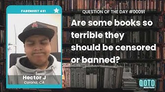 Video thumbnail for Hector believes some books, like Lord of the Flies, aren't useful anymore. RIP Piggy!