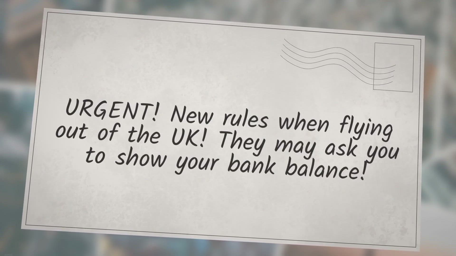 Video thumbnail for URGENT! New rules when flying out of the UK! They may ask you to show your bank balance!