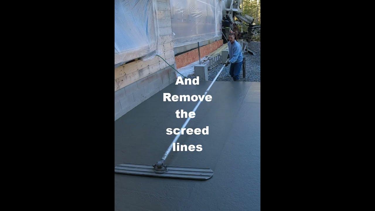'Video thumbnail for How To Bull Float Concrete For Beginners #Shorts'