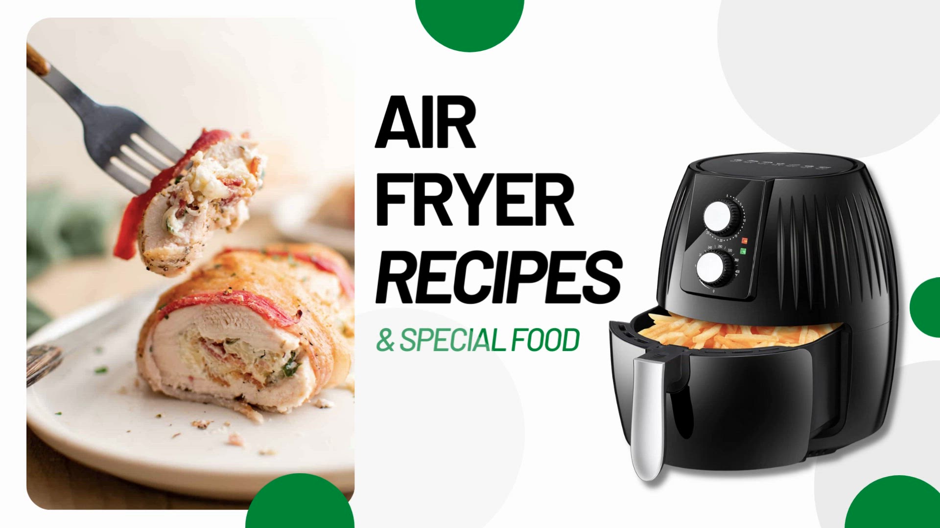 'Video thumbnail for Air Fryer Recipe - Stuffed Chicken Breasts'