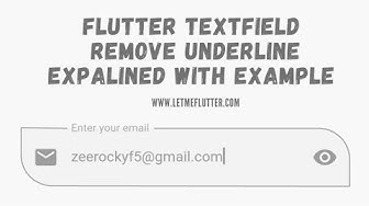 'Video thumbnail for Flutter Tutorial: Flutter Textfield Remove Underline Border'