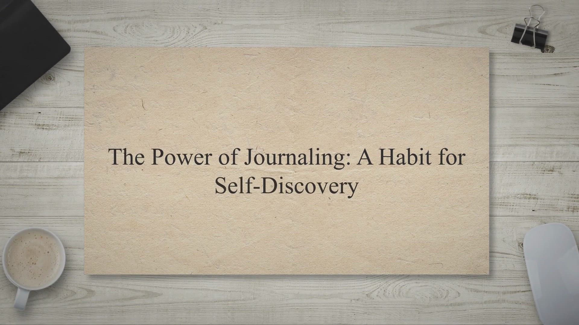 'Video thumbnail for The Power of Journaling: A Habit for Self-Discovery'