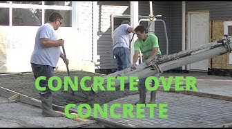 'Video thumbnail for Pouring Concrete Over Existing Concrete (New Patio Slab)'
