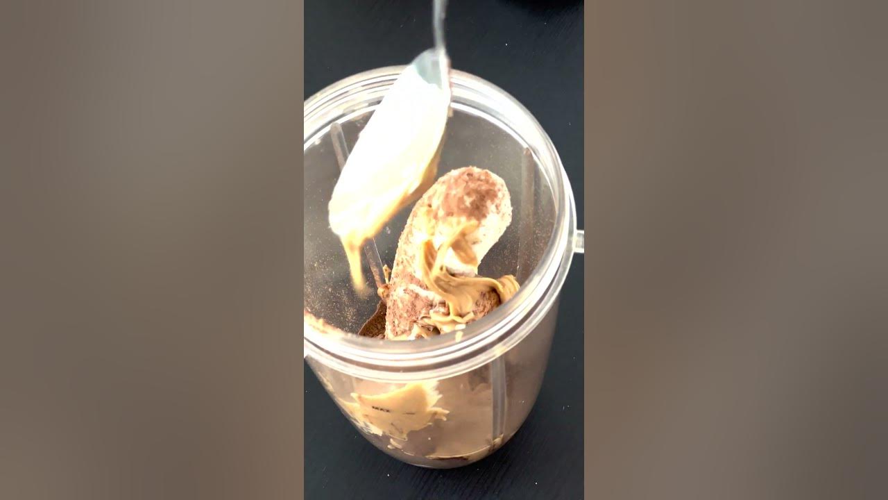 Video thumbnail for Chocolate Peanut Butter Banana Smoothie😋