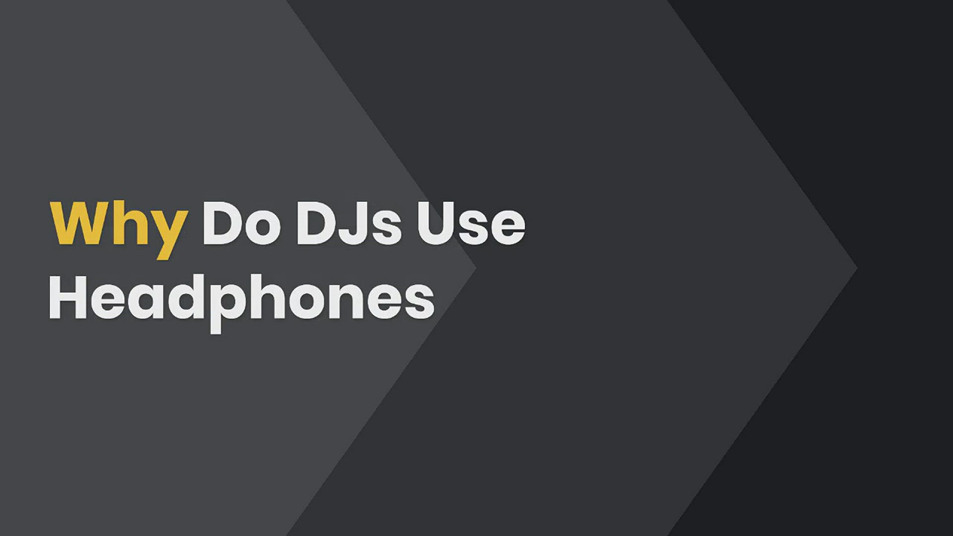 Video thumbnail for Why DJs Use Headphones