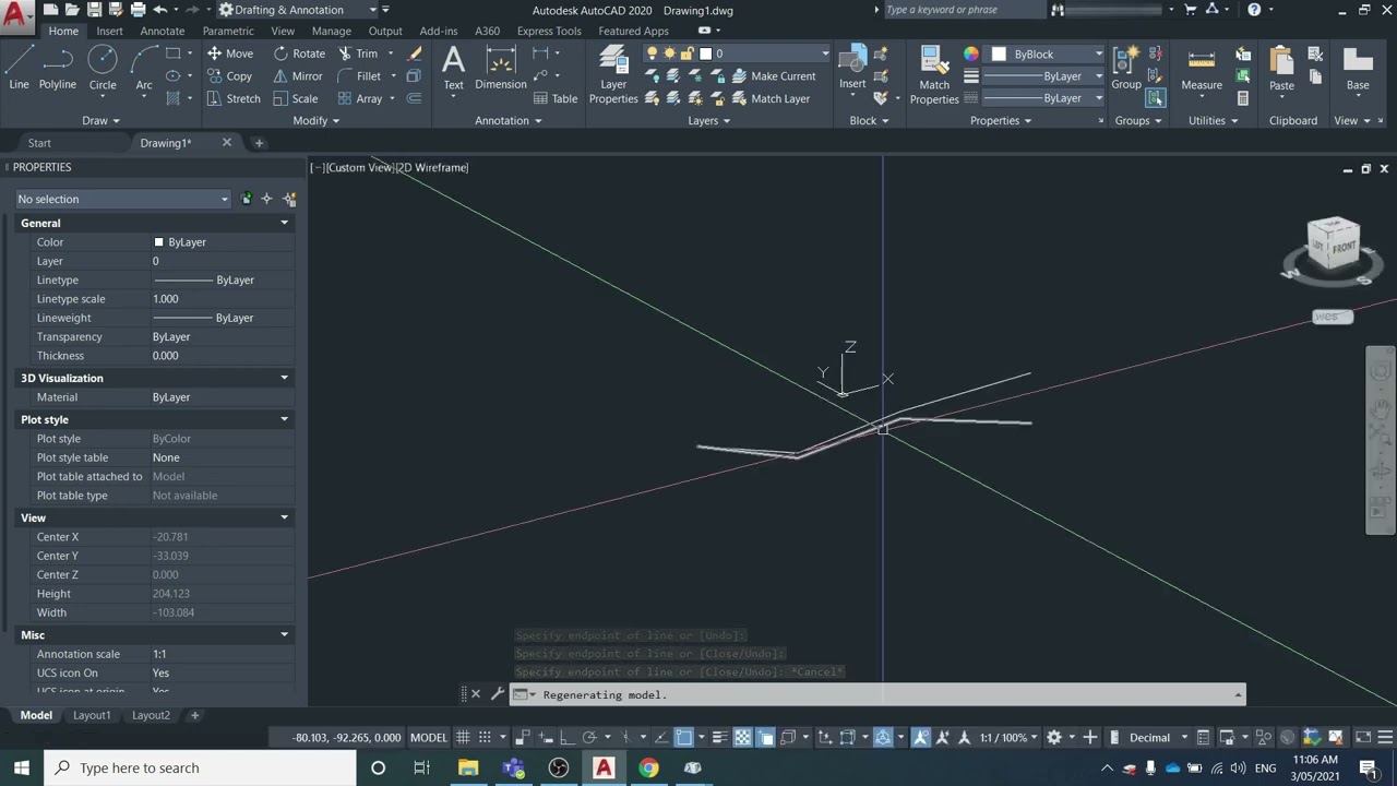 Video thumbnail for How to measure a 2d distance or draw a flat line at a specific elevation