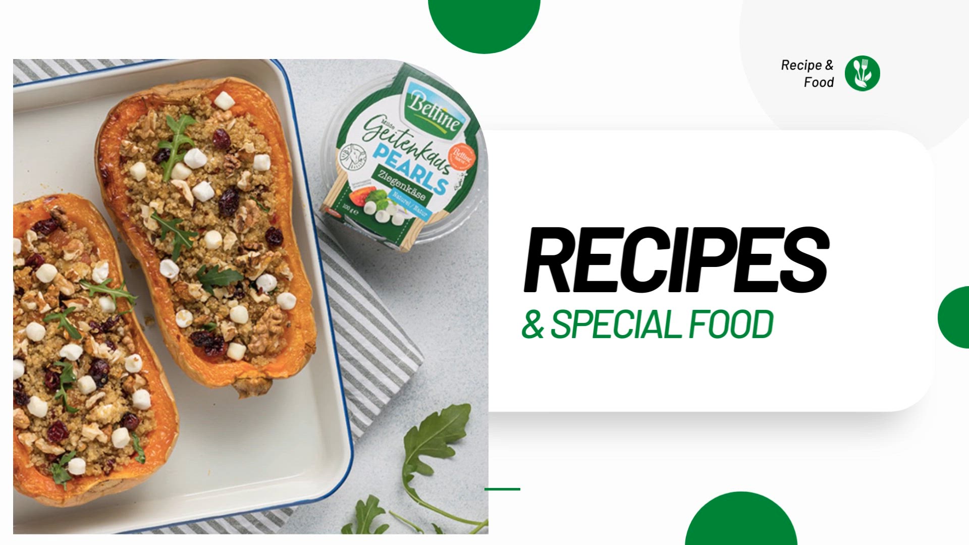 'Video thumbnail for Healthy Recipe - Baked Butternut Squash with Quinoa and Goat Cheese'