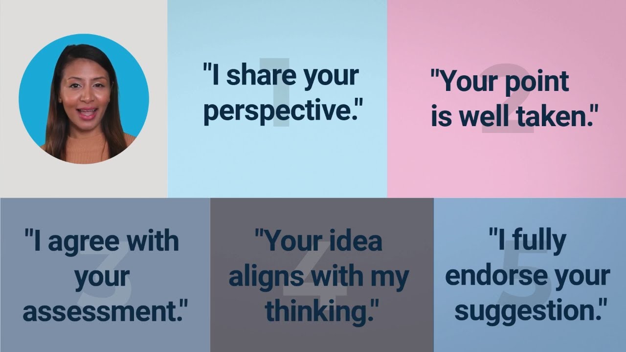 Video thumbnail for How to Professionally Say I Agree With You