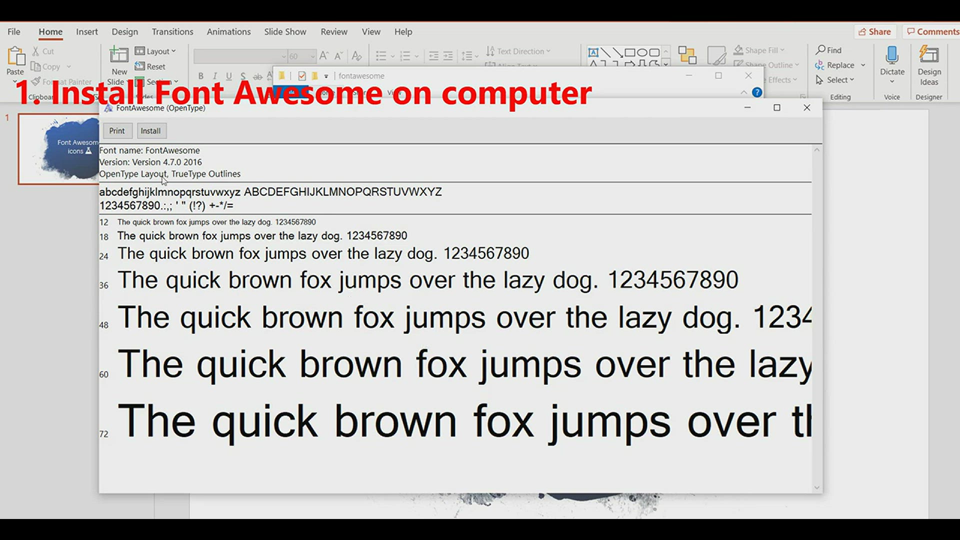 'Video thumbnail for How To Use Font Awesome In Documents?'