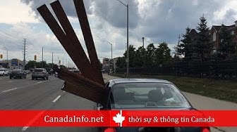 Video thumbnail for Ontario driver fined over wood beams sticking out windows