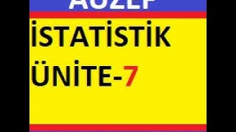 'Video thumbnail for Auzef İstatistik Ünite-7 Testi'