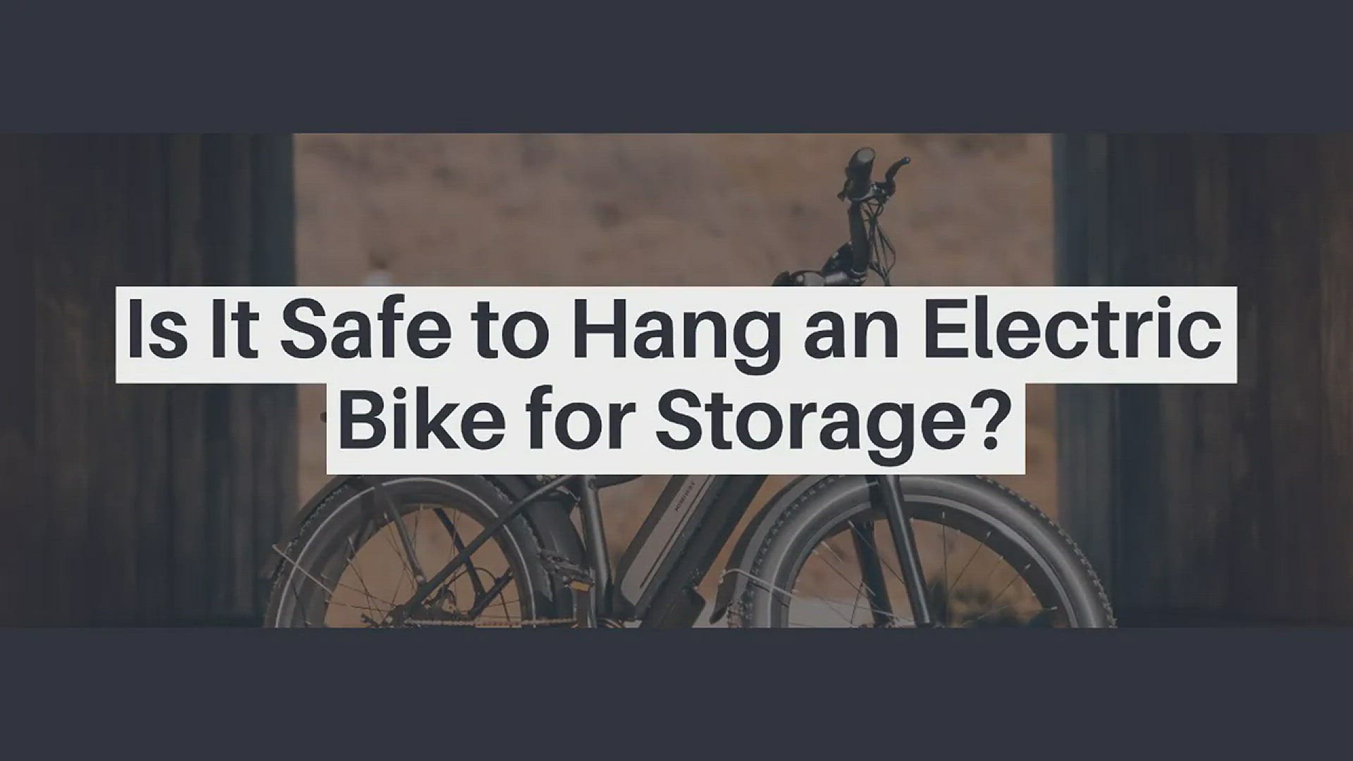 Video thumbnail for Is It Safe to Hang an Electric Bike?