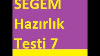 'Video thumbnail for SEGEM Hazırlık Testi 7 SEGEM , Sigorta Teknik Personel Yeterlilik Sınavı'