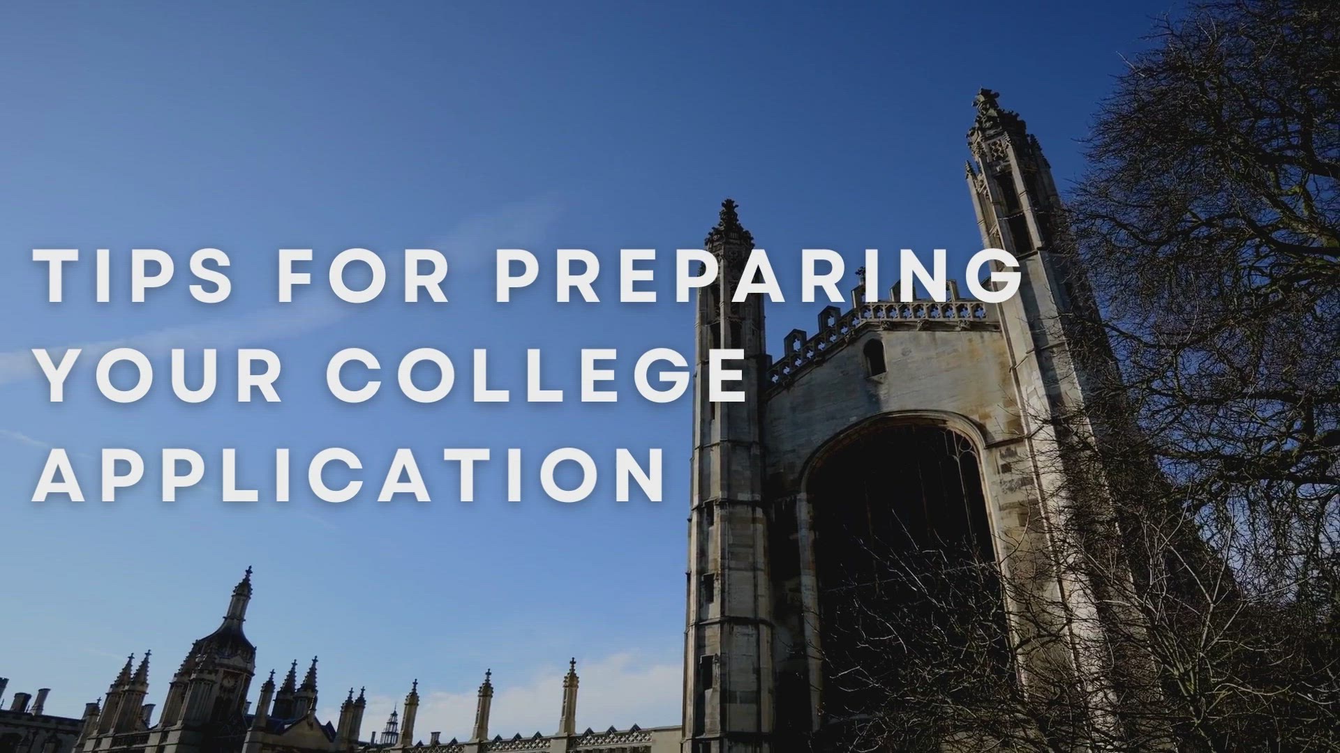 'Video thumbnail for Tips For Preparing Your College Application'