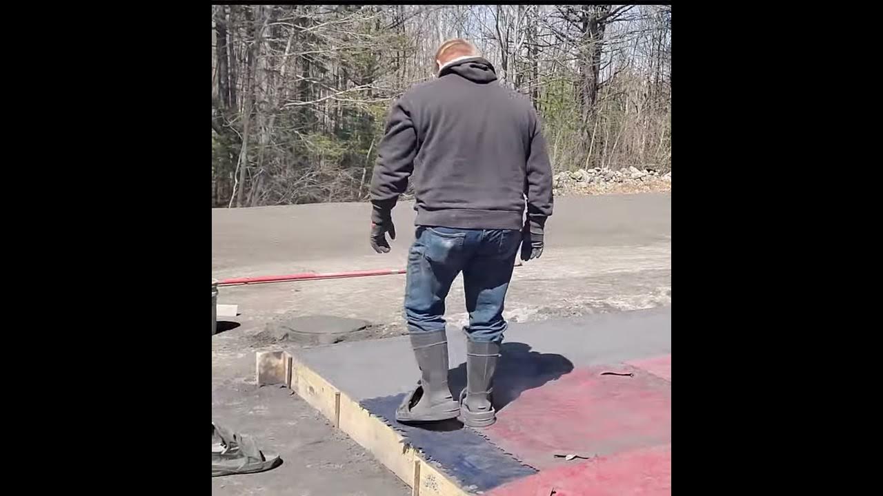 'Video thumbnail for When To Start Finishing Concrete (Stamping) #Shorts'