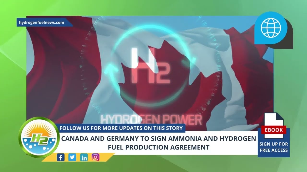 'Video thumbnail for Canada and Germany to sign ammonia and hydrogen fuel production agreement'