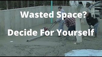 'Video thumbnail for Pouring Concrete For A Basement Crawl Space (Mud Slab)'