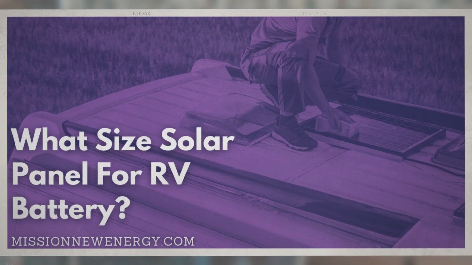 How Many Watt Solar Panel Do I Need For Rv