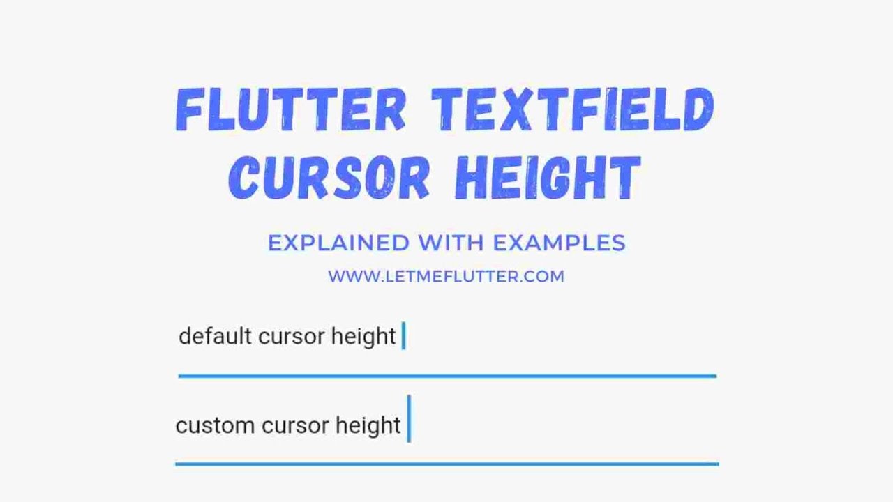 'Video thumbnail for Flutter Textfield Cursor Height Customization | Flutter Tutorial | Flutter For Beginners'