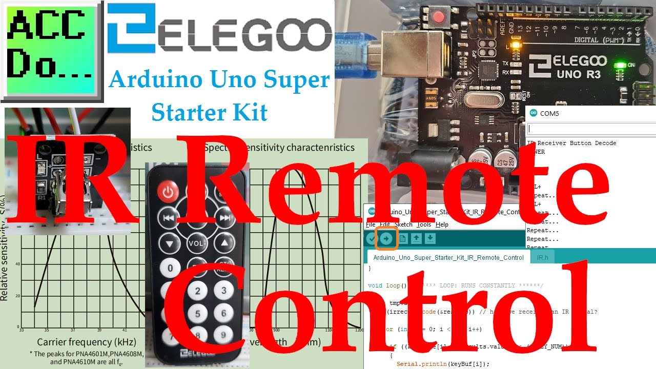 'Video thumbnail for Elegoo Arduino Uno IR Remote Control'