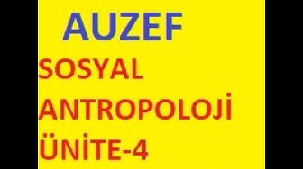 'Video thumbnail for Sosyal Antropoloji Ünite -4 Çıkmış Sorular'