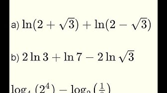 'Video thumbnail for Simplify Logarithmic Expressions'