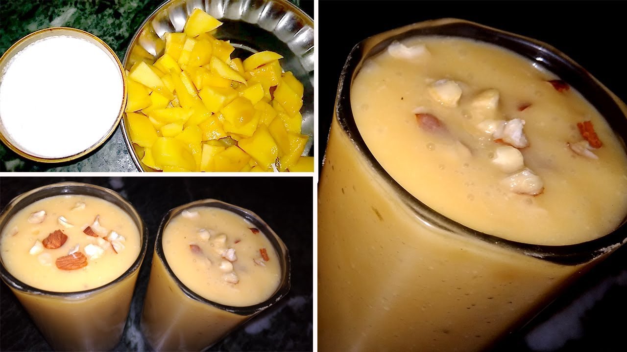 Video thumbnail for झटपट बनायें मेंगो मिल्क शेक / Five Minute Mango Shake Recipe / Mango Milkshake Recipe