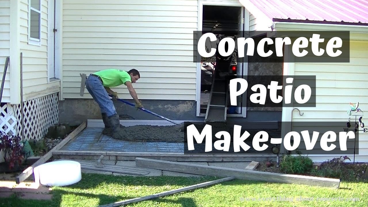'Video thumbnail for How To Pour New Concrete Over Old Concrete | Stamped Concrete Patio'