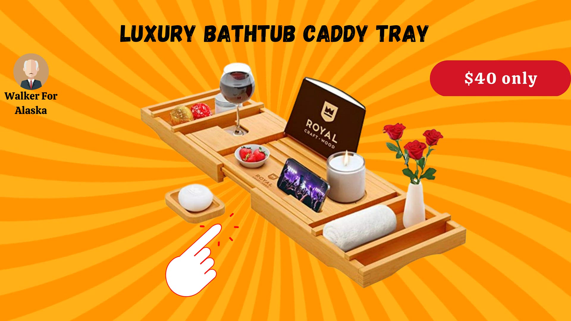 Video thumbnail for bathtub caddy tray