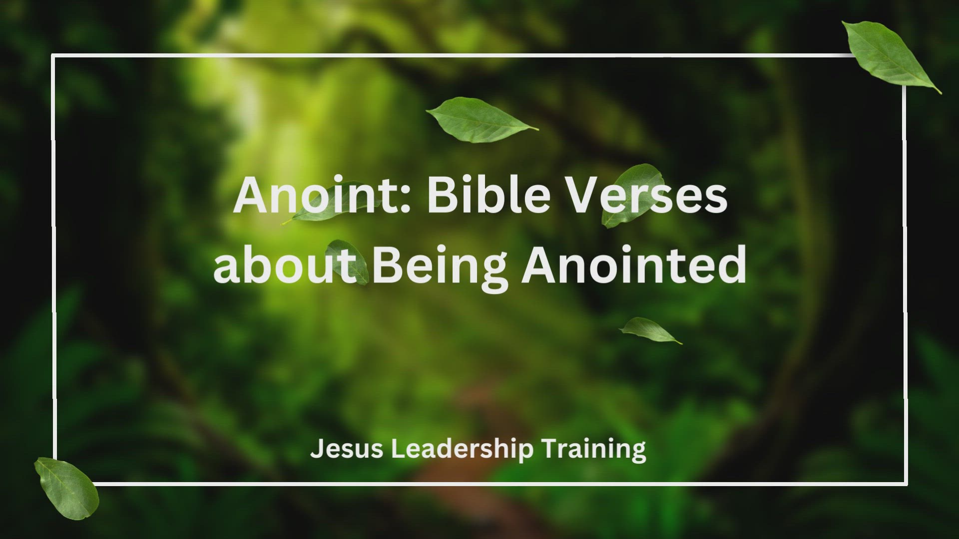 Video thumbnail for Anoint Bible Verses about Being Anointed