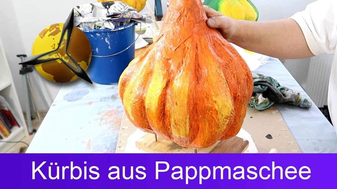 'Video thumbnail for Kürbis aus Pappmaschee selber basteln'