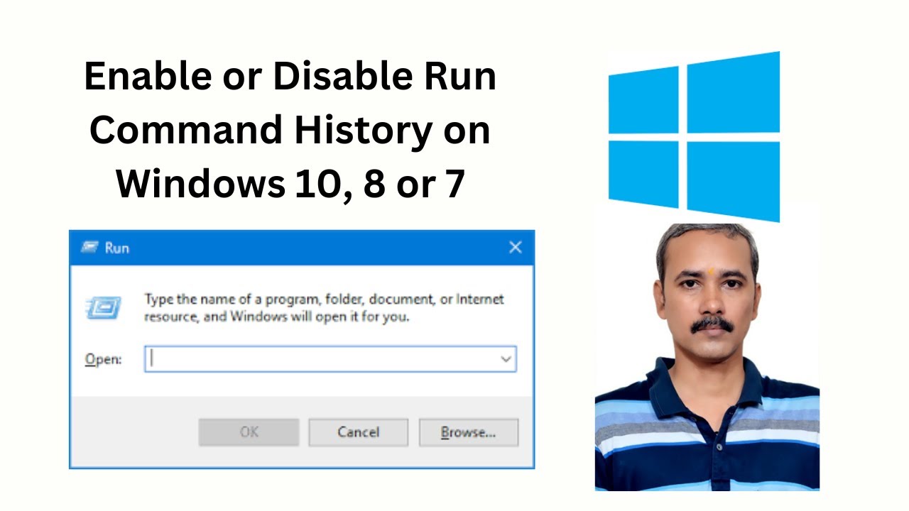 'Video thumbnail for How to Enable or Disable Run Command History on Windows 10, 8 or 7?'