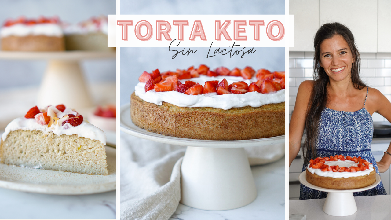 Torta Keto con harina de coco - Receta sin lactosa baja en carbohidratos