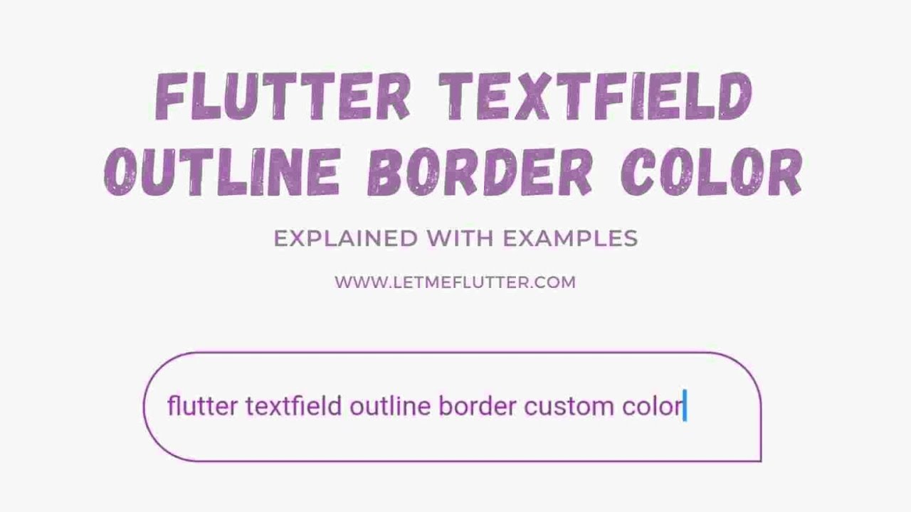 'Video thumbnail for Flutter Textfield Outline Border Color | Flutter Tutorial | Flutter For Beginners'