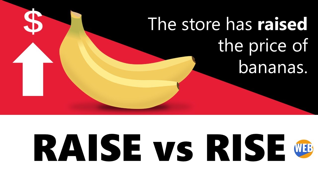 'Video thumbnail for RAISE vs. RISE - English grammar (w/ real examples)'