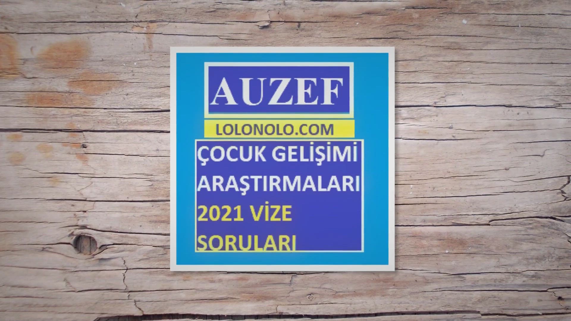 'Video thumbnail for Çocuk Gelişimi Araştırmaları 2021 Vize soruları'