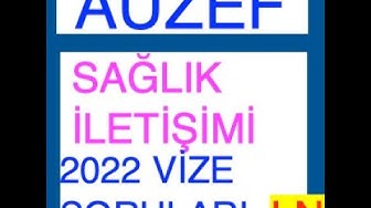 'Video thumbnail for Sağlık İletişimi 2022 - 2023 Vize Soruları'