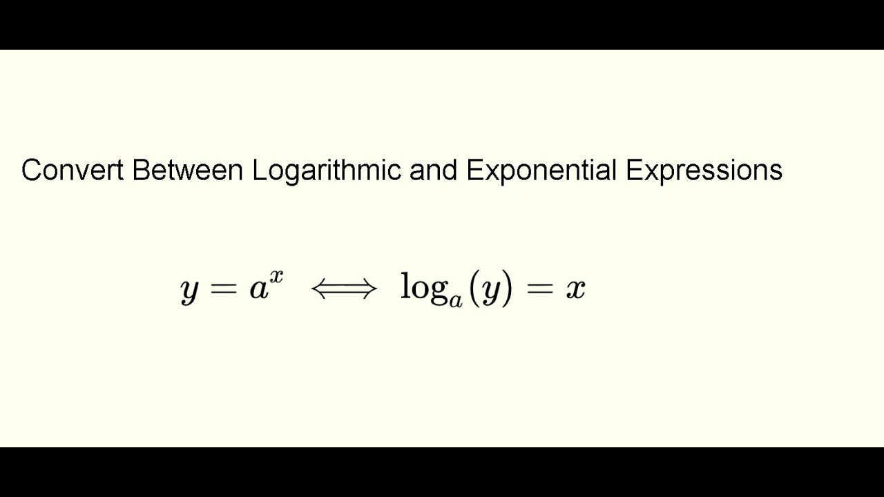 logarithm to exponential