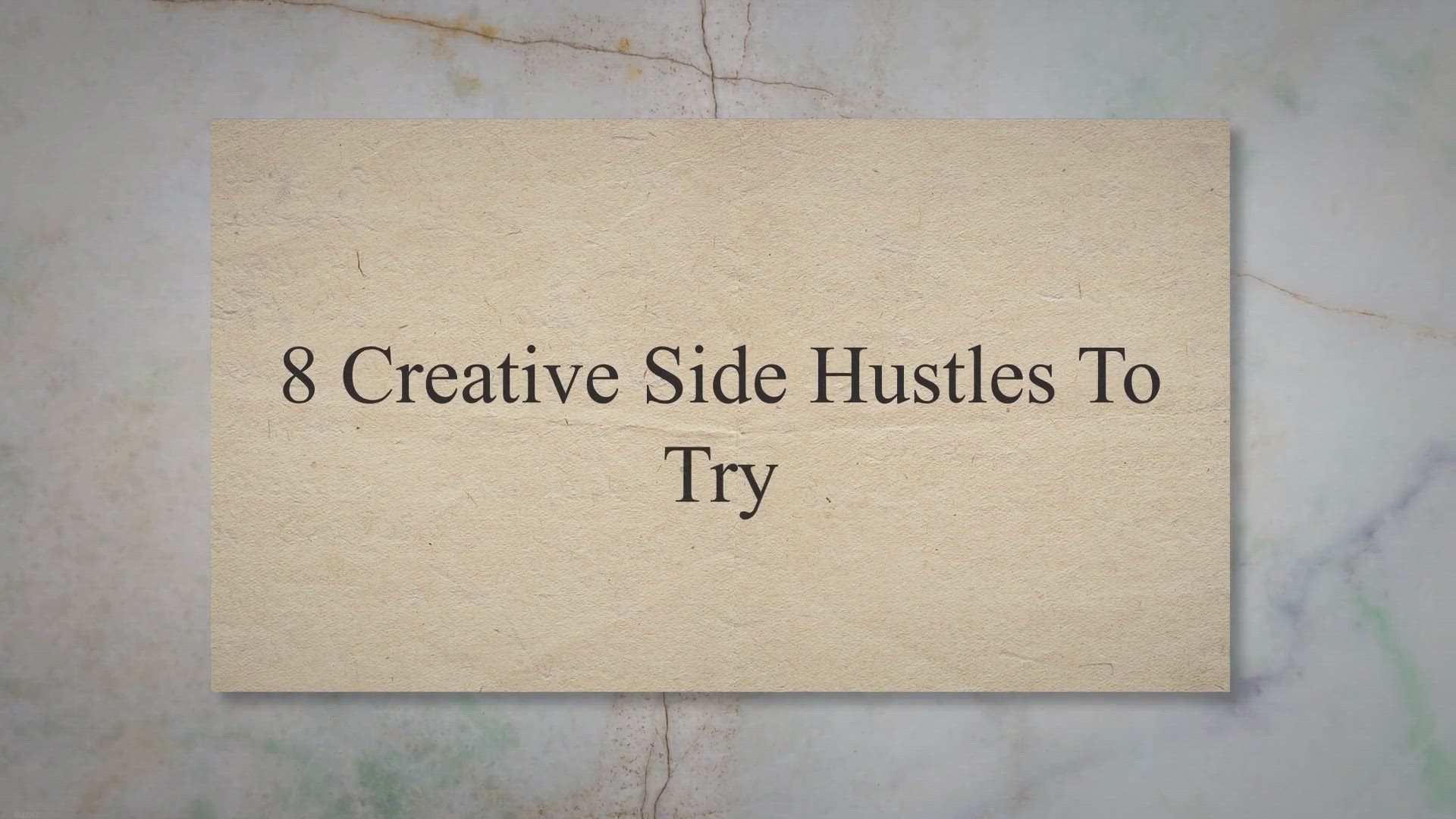 'Video thumbnail for 8 Creative Side Hustles To Try'