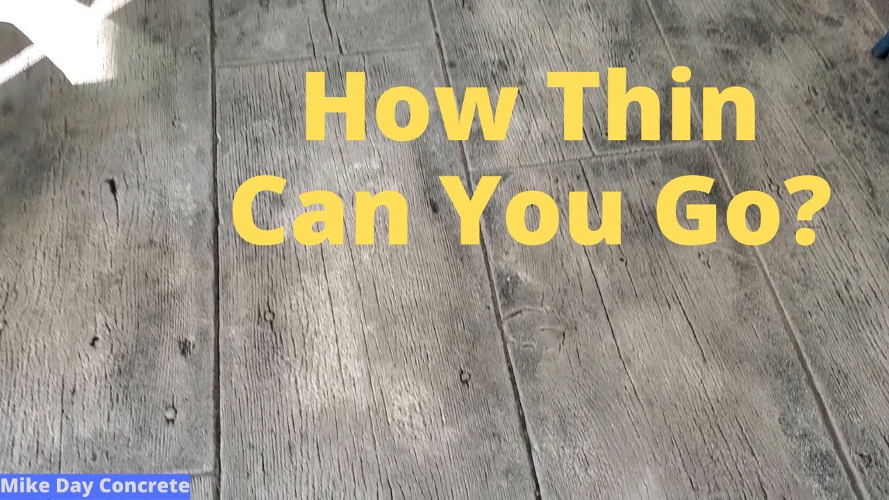 'Video thumbnail for Beautiful THIN Stamped Concrete Overlay For Man Cave! (Resurfacing a concrete floor)'