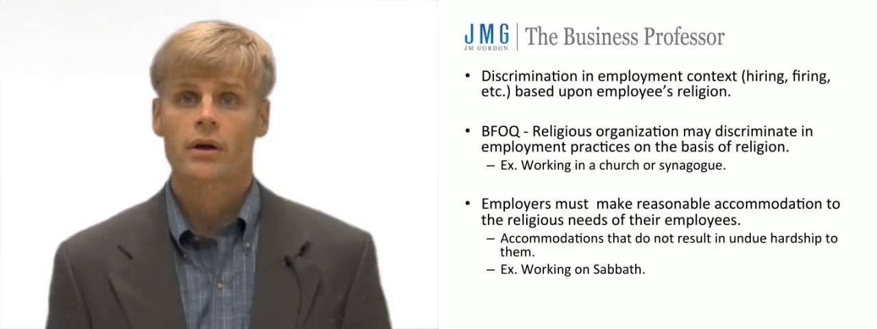 'Video thumbnail for Religious Discrimination under Title VII'